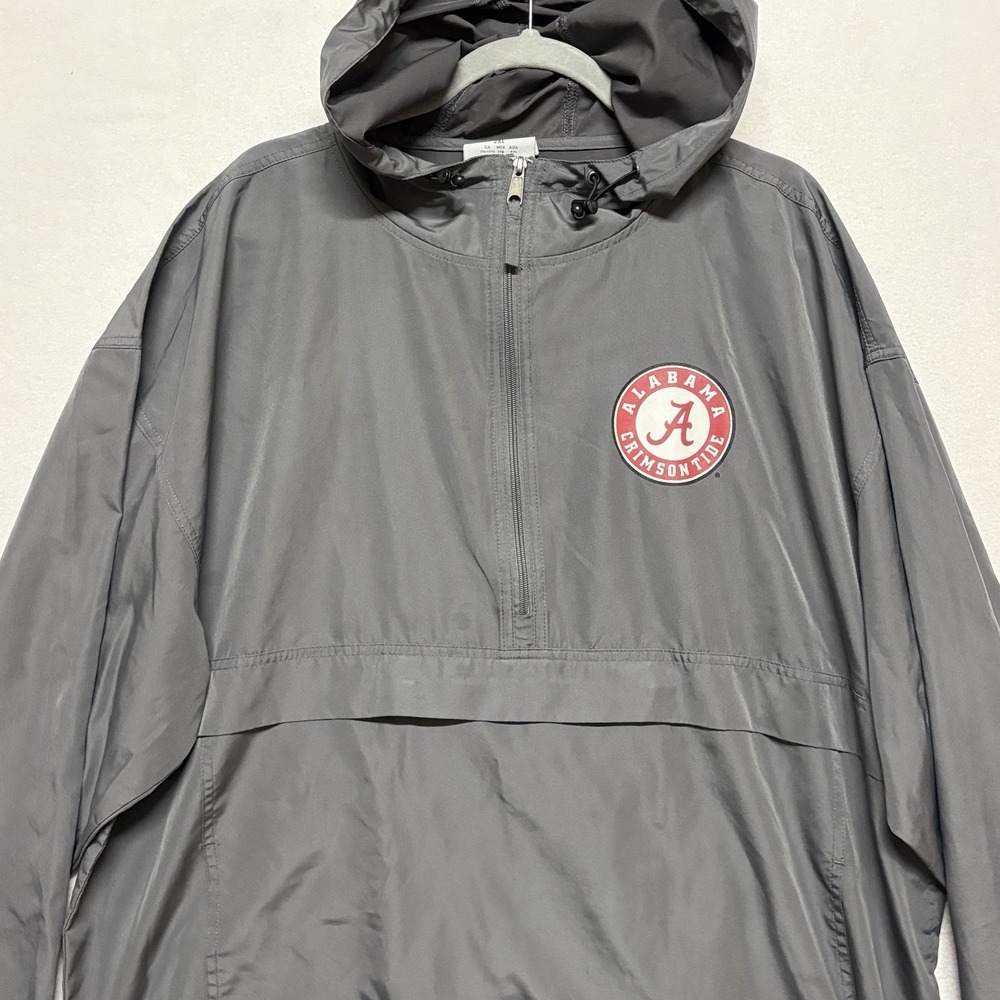 Alabama Crimson Tide 1/2 Zip Pullover Windbreaker 2XL XXL Packable Jacket Anorak - Picture 11 of 11
